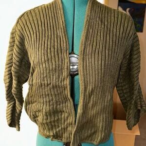 Forest Green Cardigan Sweater